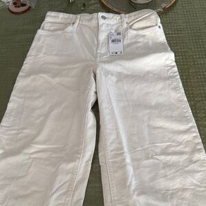 Mango Cream Corduroy Pants